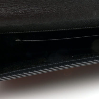 Saint Laurent Calfskin Monogram Large Belle De Jour Clutch Black 5 of 9