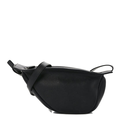 The Row Grained Calfskin Small Slouchy Banana Bag Black 1 of 10