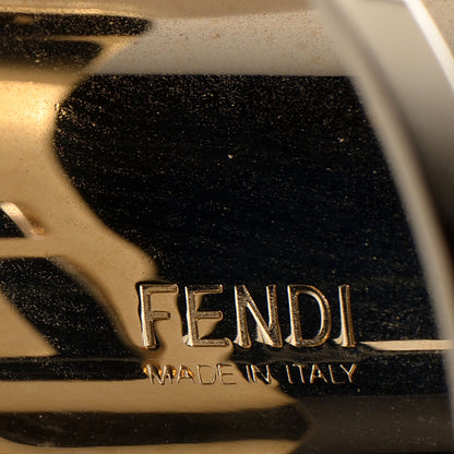 Fendi Metal FF Logo Cuff Bracelet Gold 4 of 5
