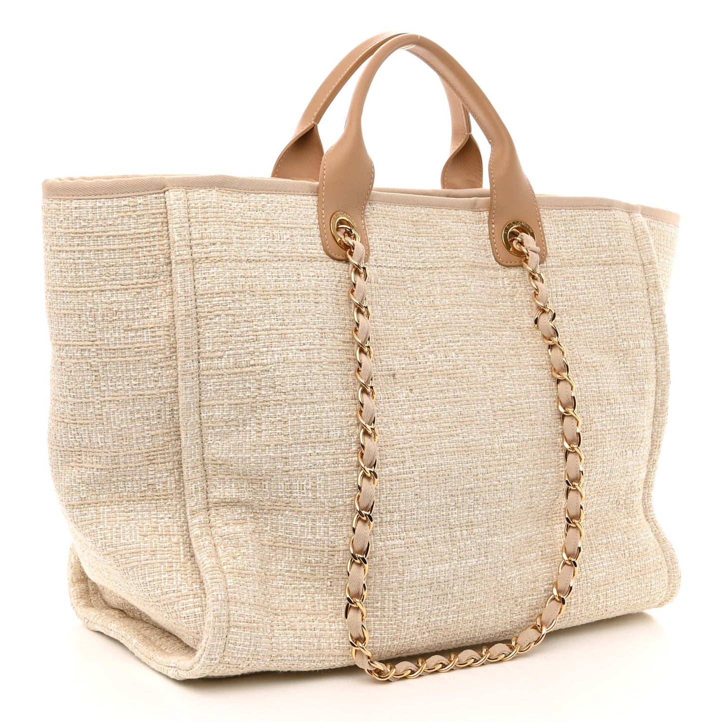 Canvas Medium Deauville Tote Light Beige