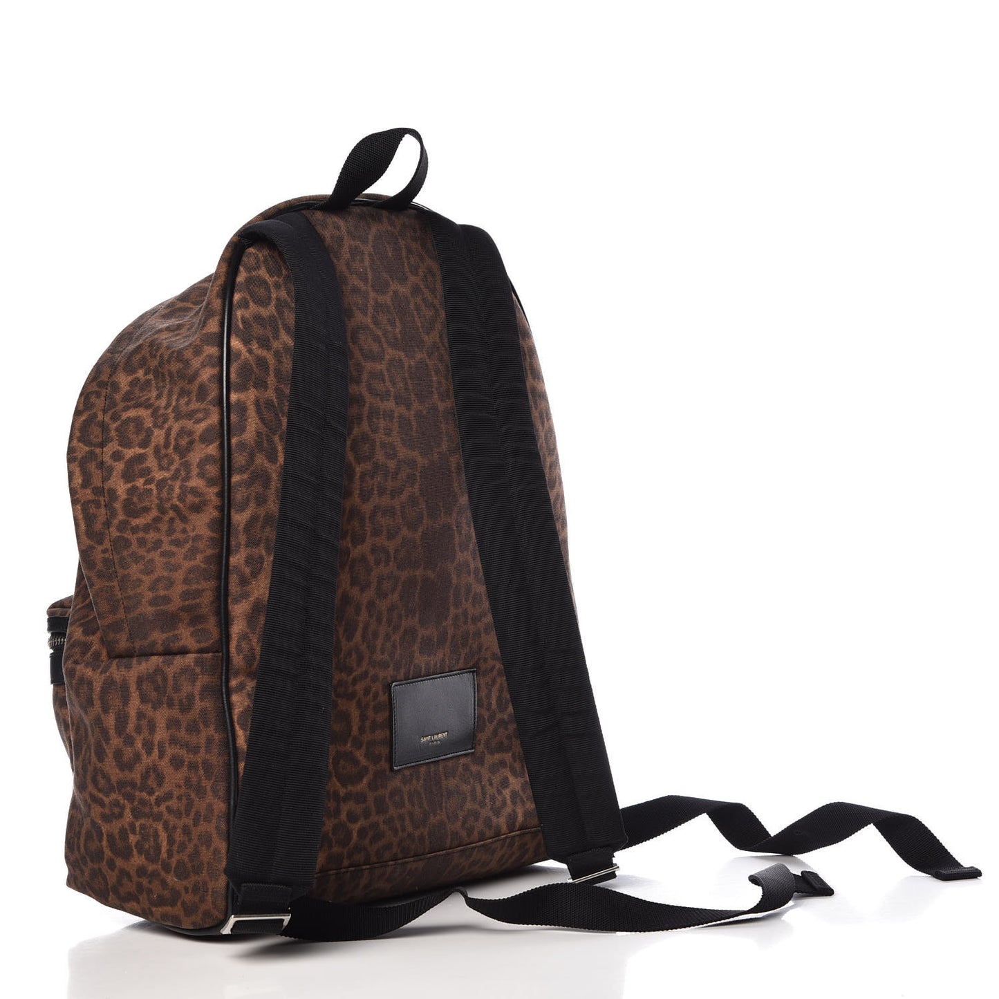 Printed Canvas Leopard Classic Hunting Backpack Brown