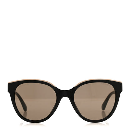Chanel Acetate CC Butterfly Sunglasses 5414 Black Beige 2 of 8
