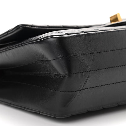 Chanel Aged Calfskin Chevron Quilted 2.55 Reissue 225 Flap Black 9 of 10