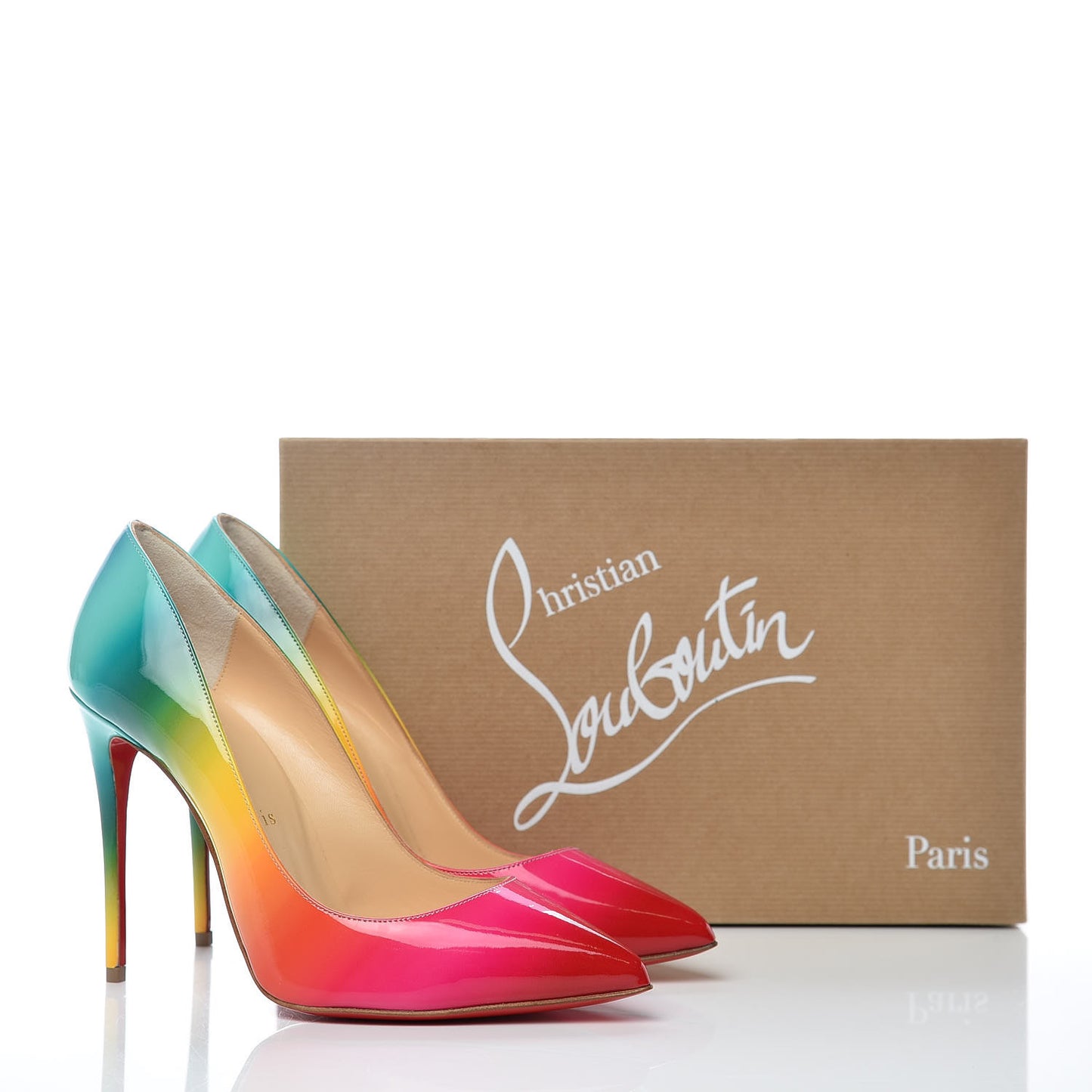 Patent Rainbow Pigalle Follies 100 Pumps 37 Multicolor