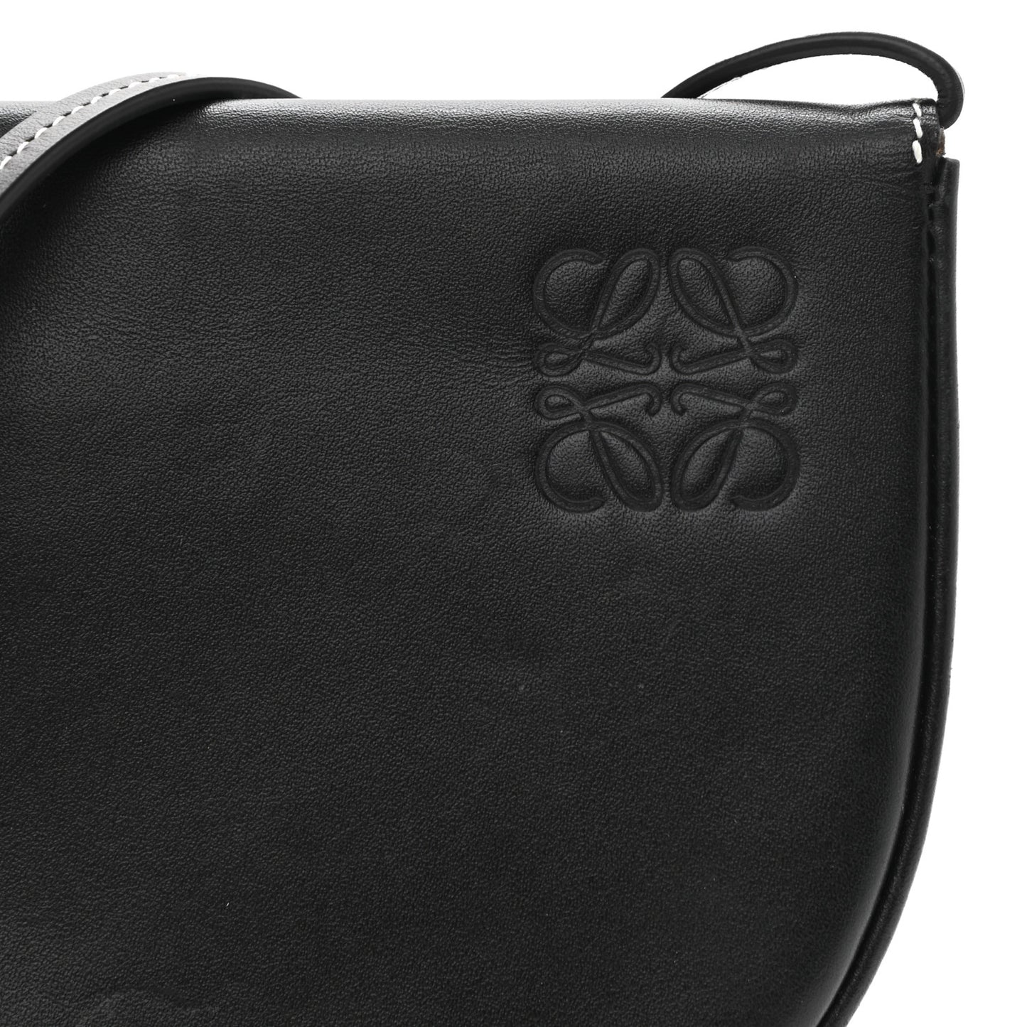 Soft Calfskin Mini Heel Pouch Black