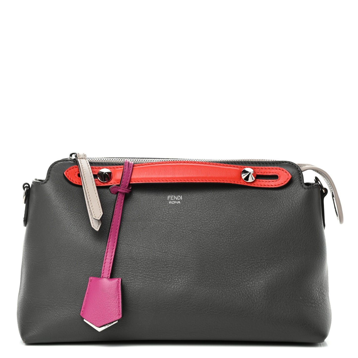 Vitello Dolce 4 Color Medium By The Way Boston Bag Carbone Magenta Multicolor