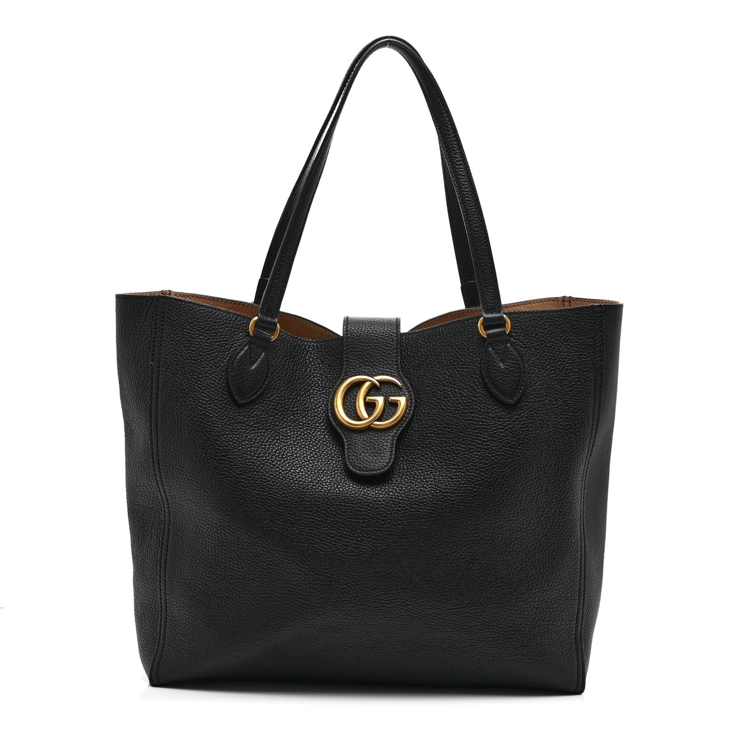 Grained Calfskin Small Dahlia Tote Black
