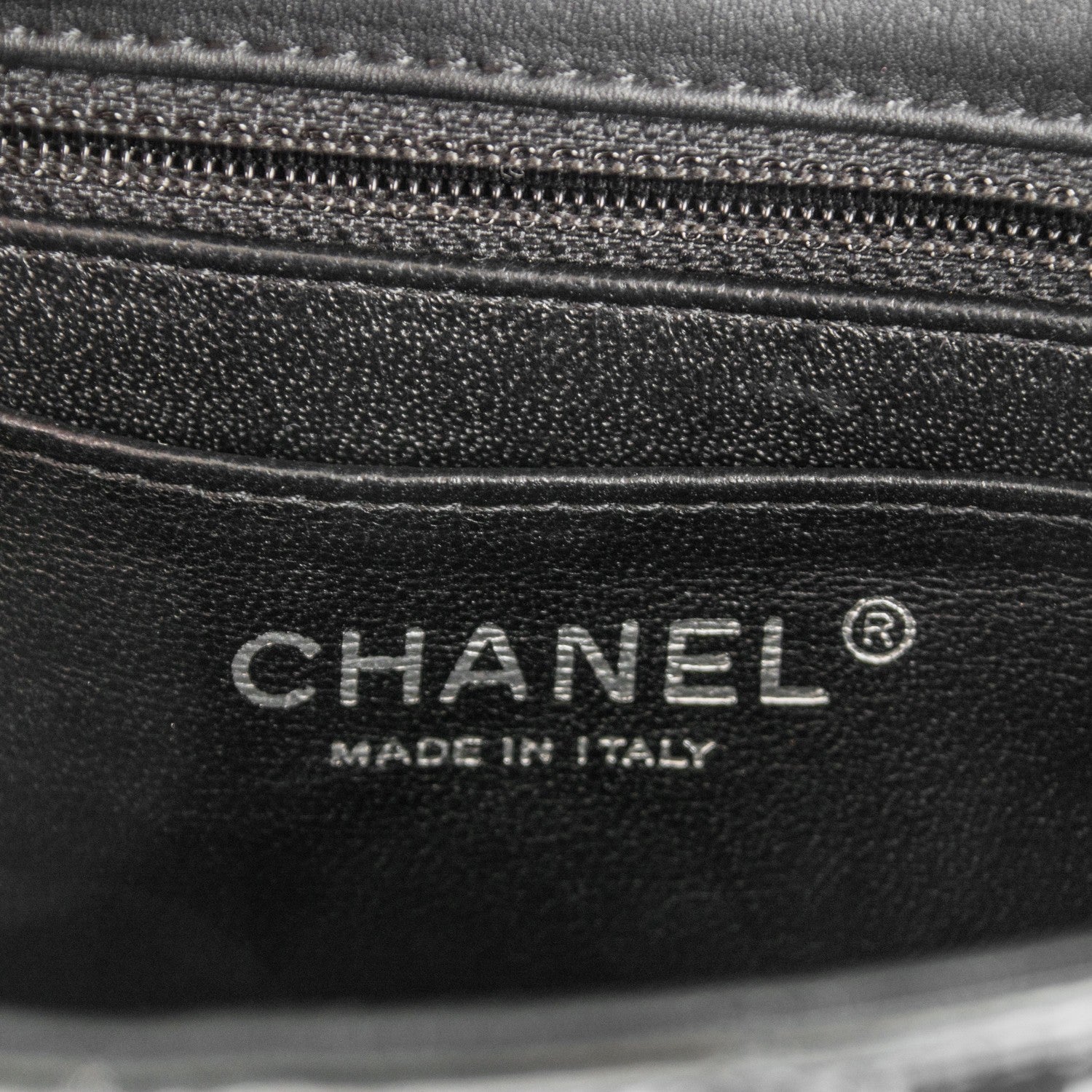 Chanel Striated Patent Quilted Mini Rectangular Flap Dark Grey 7 of 8