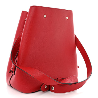 Louis Vuitton Calfskin Lockme Bucket Rubis 3 of 15