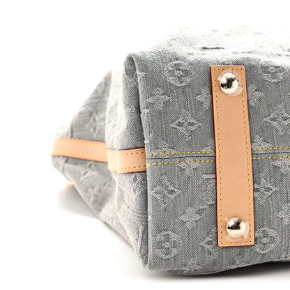 Louis Vuitton Monogram Denim CarryAll MM Washed Grey 9 of 10