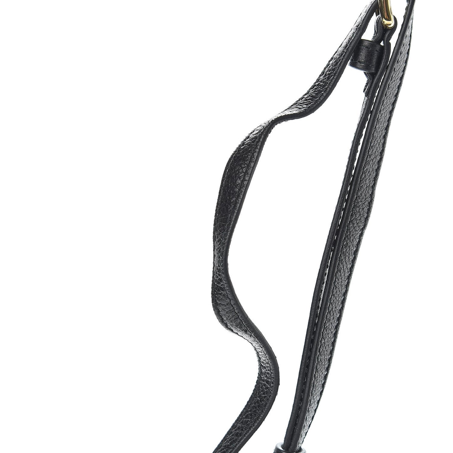 Glace Calfskin Etiquette Flap Shoulder Bag Black