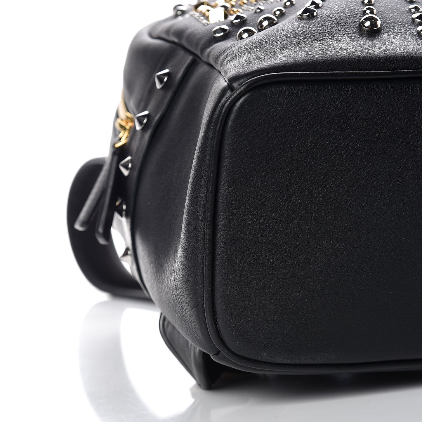 Smooth Calfskin Radial Studded Stark Small Backpack Black