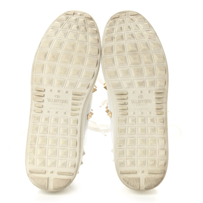 Valentino Garavani Calfskin Rockstud Untitled Open Sneakers 36 White 5 of 8