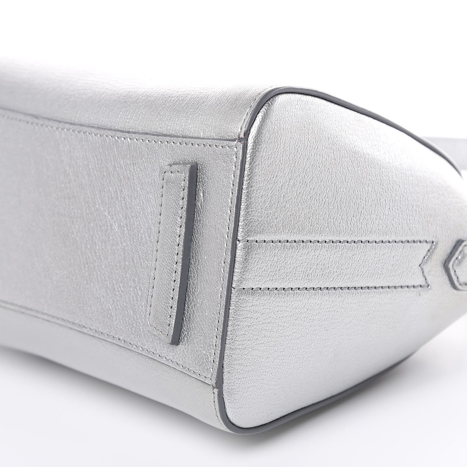Givenchy Metallic Sugar Goatskin Mini Antigona Silver 9 of 13