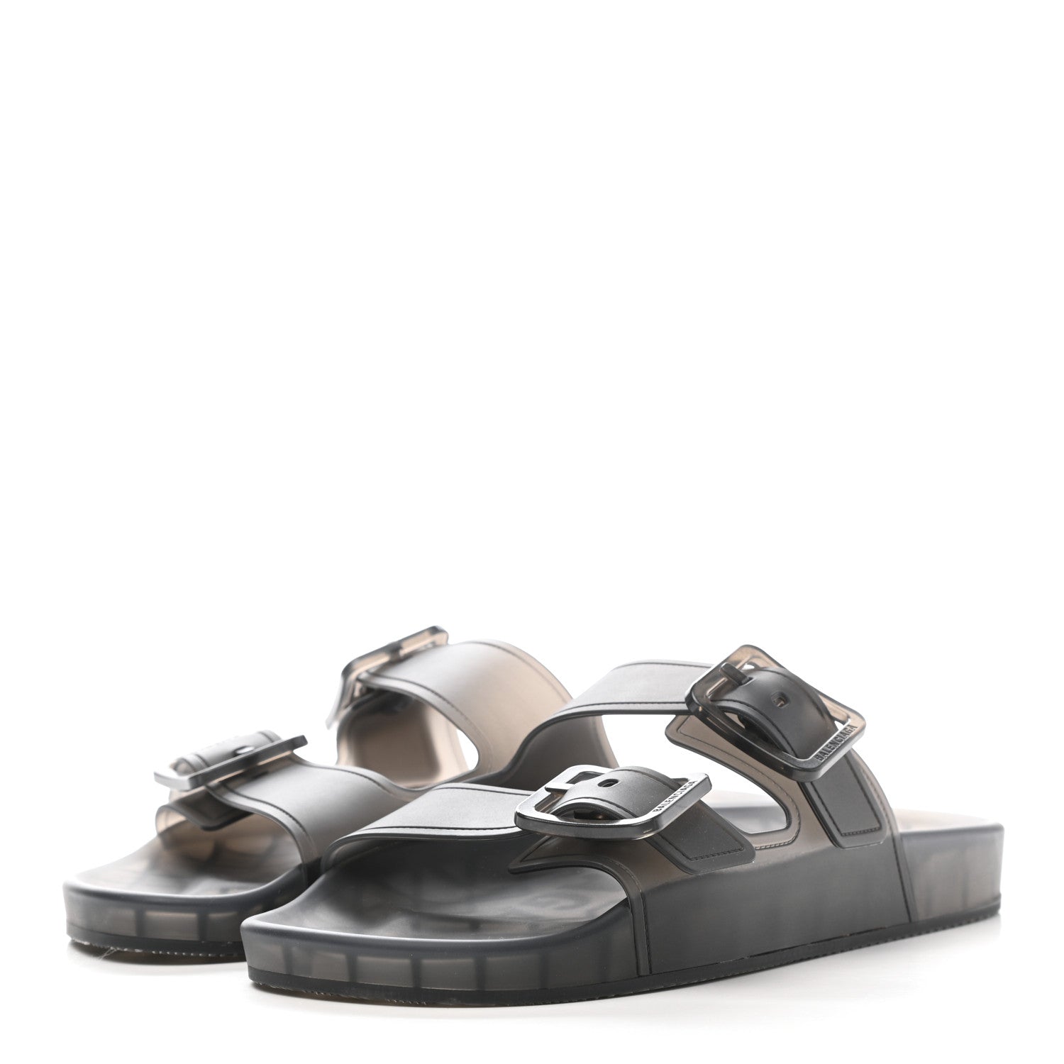 Balenciaga Technical Polyurethane Mallorca Slide Sandals 40 Black 3 of 8