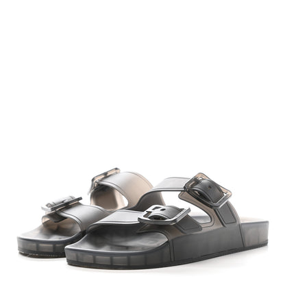 Balenciaga Technical Polyurethane Mallorca Slide Sandals 40 Black 3 of 8