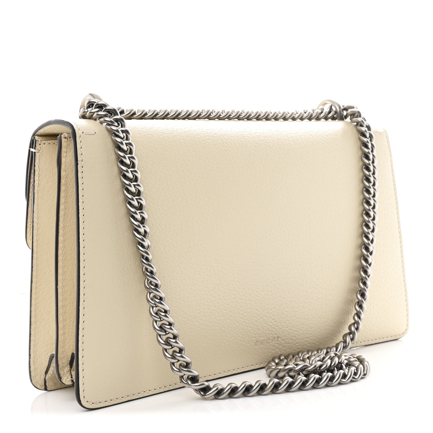 Gucci Textured Calfskin Crystal Small Dionysus Shoulder Bag Mystic White 3 of 11