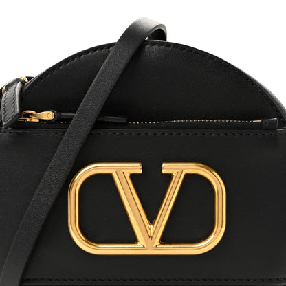Valentino Garavani Calfskin VLogo Round Crossbody Bag Black 7 of 10