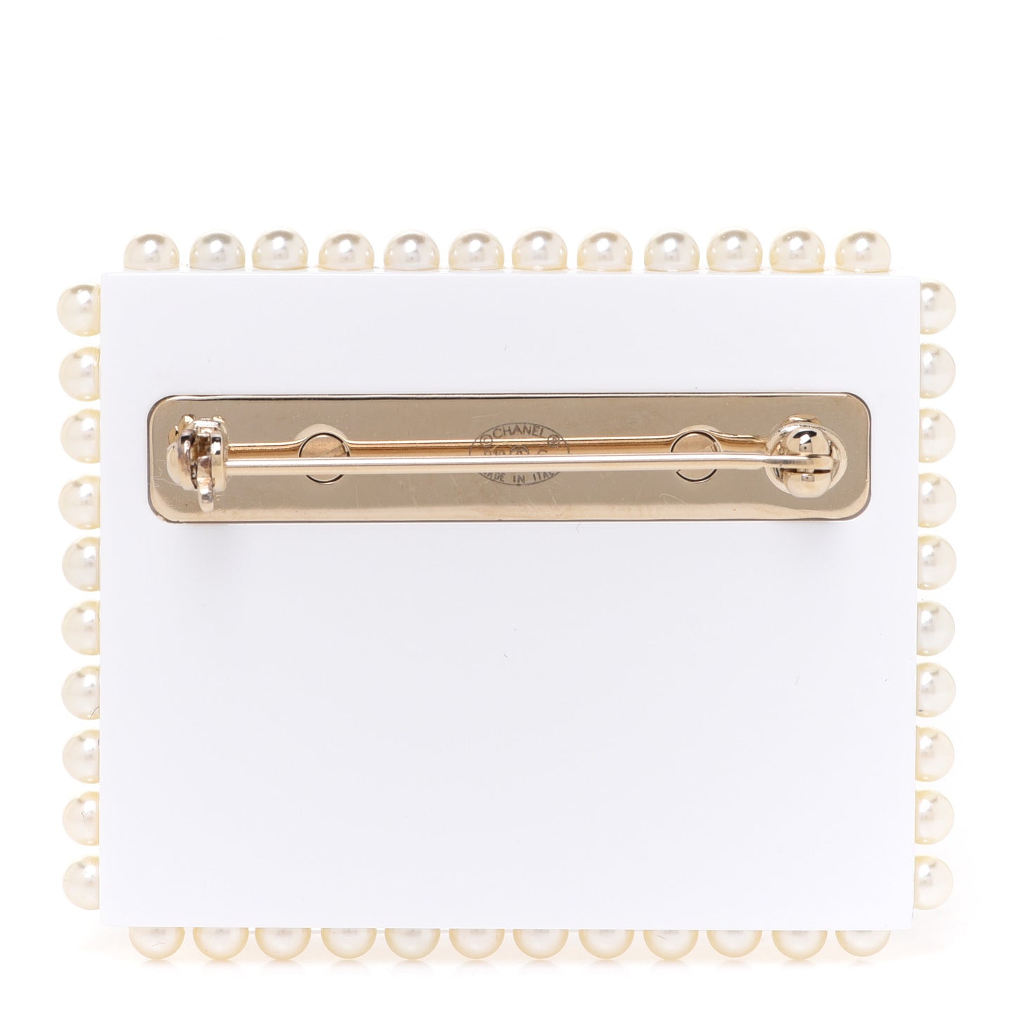 Resin Pearl Letter Brooch Black White Blue Red