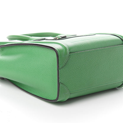 Celine Drummed Calfskin Nano Luggage Mint 7 of 8
