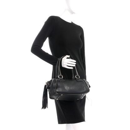 Chanel Calfskin Small Tassel Satchel Black 2 of 7
