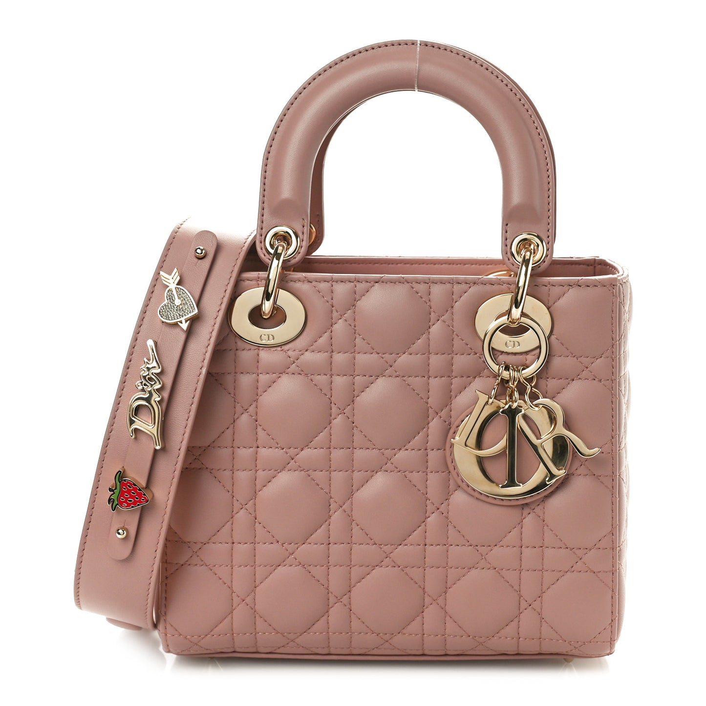 Lambskin Cannage Small My ABCDior Lady Dior Antique Pink