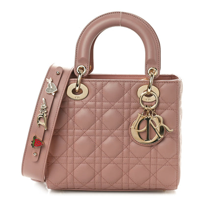 Christian Dior Lambskin Cannage Small My ABCDior Lady Dior Antique Pink 1 of 11