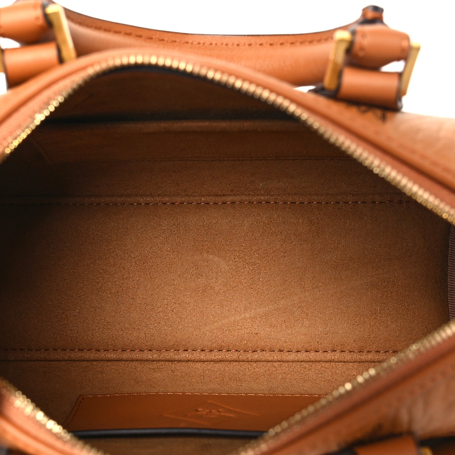 MCM Visetos Mini Ella Boston Bag Cognac 5 of 10