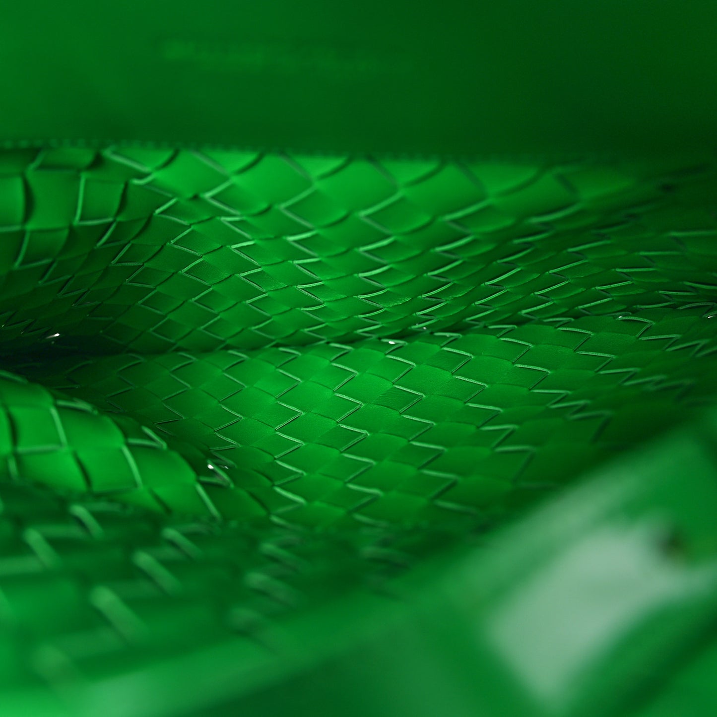 Spazzolato Intrecciato Flap Shoulder Bag Parakeet