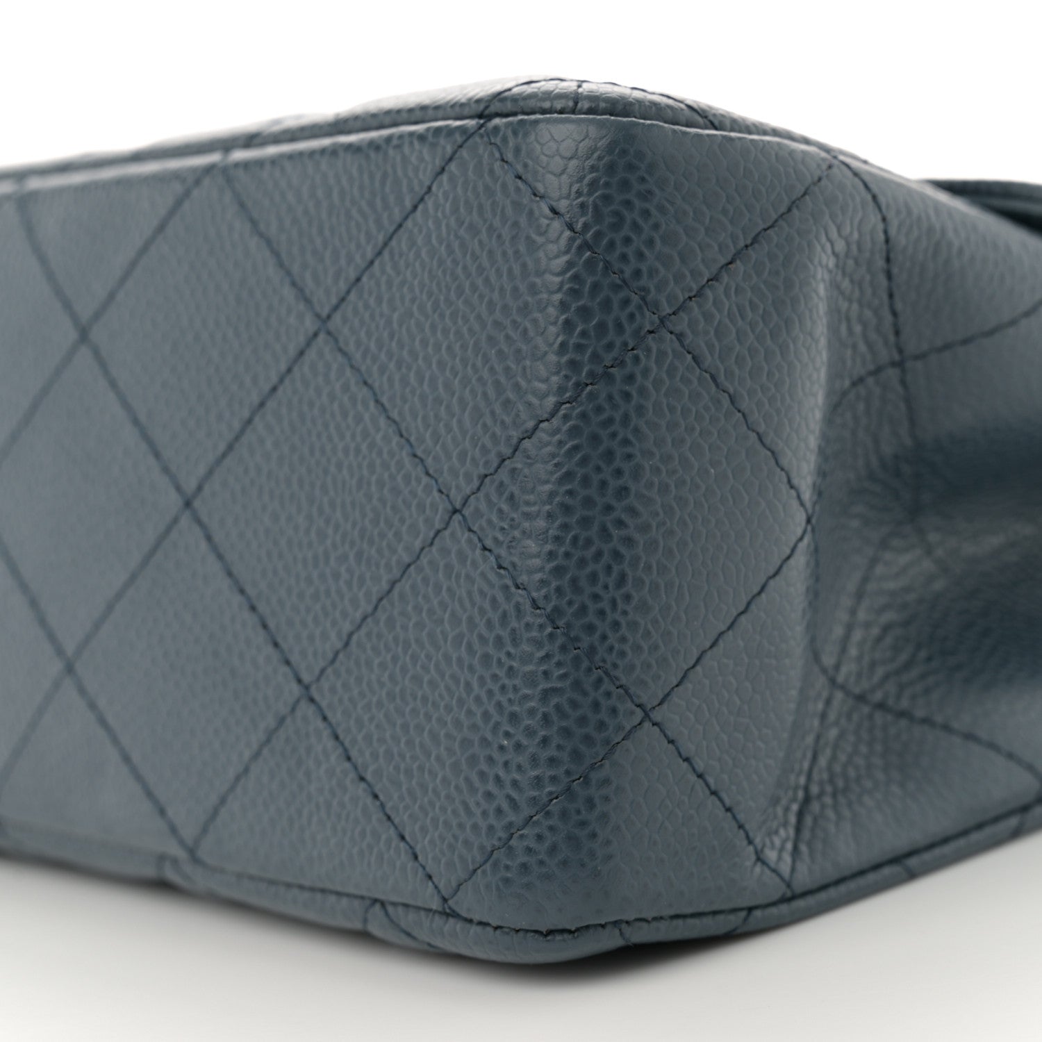 Chanel Caviar Quilted Jumbo Single Flap Blue 10 of 11