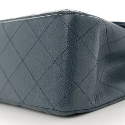 Chanel Caviar Quilted Jumbo Single Flap Blue 10 of 11