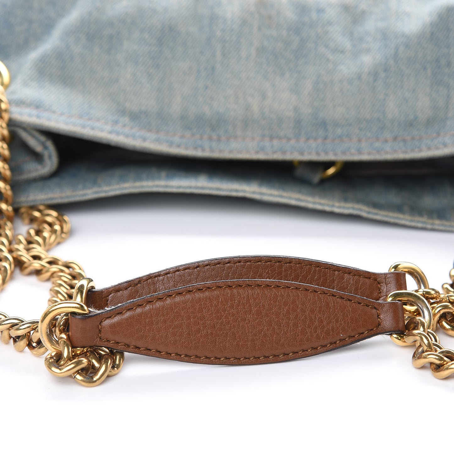 Denim Medium Soho Chain Shoulder Bag Blue
