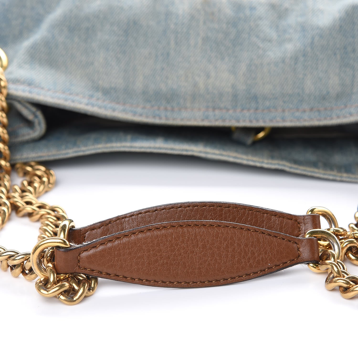 Gucci Denim Medium Soho Chain Shoulder Bag Blue 15 of 16