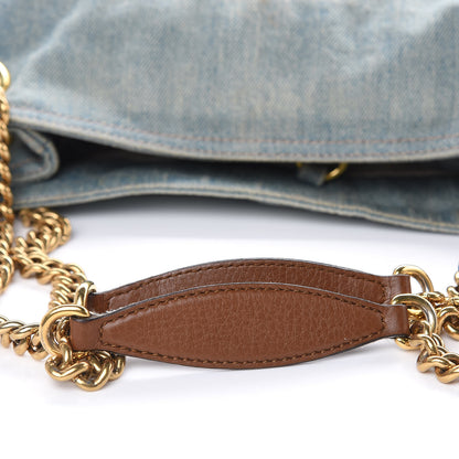 Gucci Denim Medium Soho Chain Shoulder Bag Blue 15 of 16