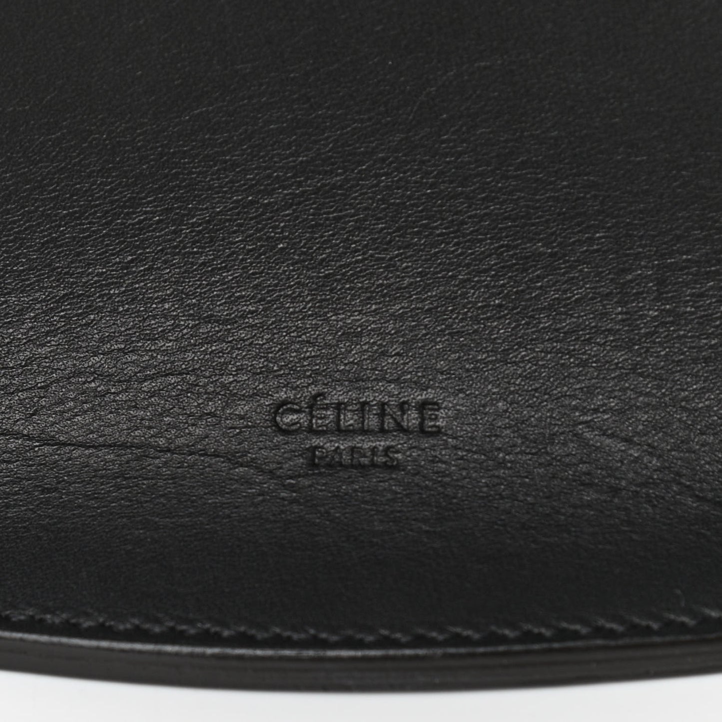 Natural Calfskin Curved Shoulder Bag Black