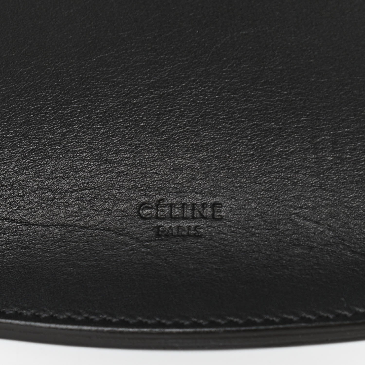 Celine Natural Calfskin Curved Shoulder Bag Black 6 of 11