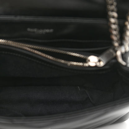 Saint Laurent Calfskin Y Quilted Monogram Small Loulou Chain Satchel Black 5 of 10