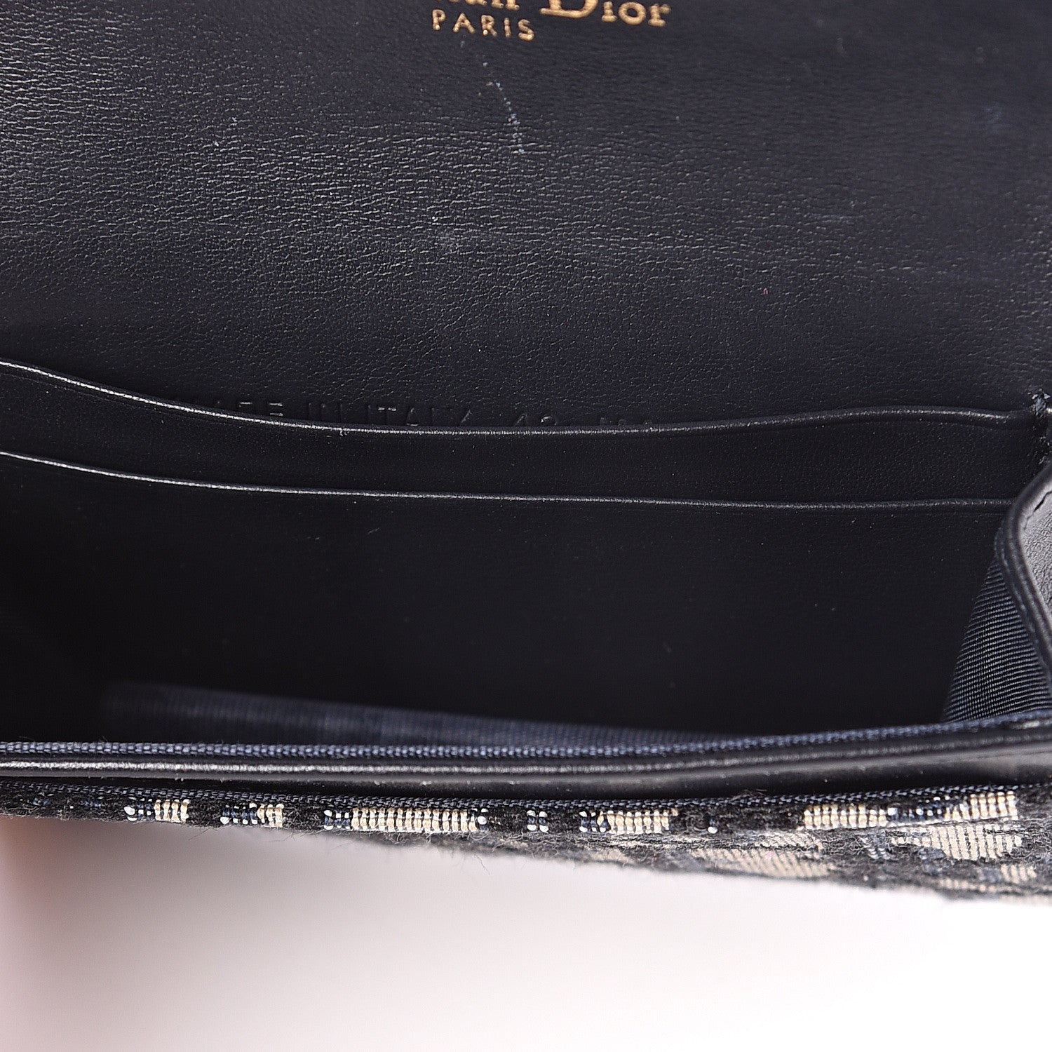 Christian Dior Oblique Saddle Card Holder Blue 4 of 5