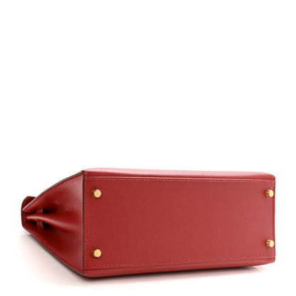Hermes Courchevel Kelly Sellier 28 Rouge Vif 4 of 14