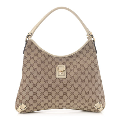 Gucci Monogram Large Abbey D Ring Hobo Off White 1 of 10