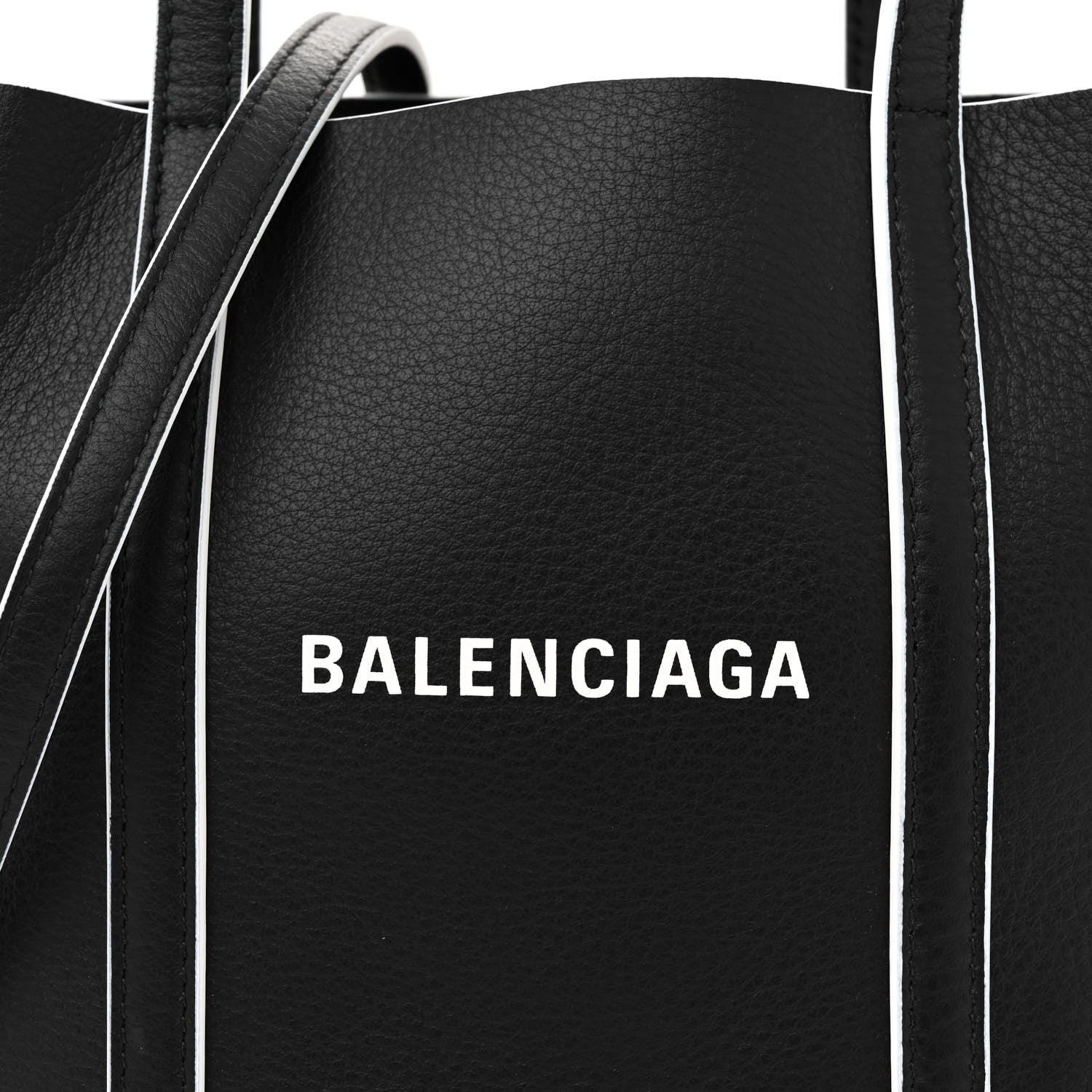 Balenciaga Smooth Calfskin Logo Double Sided XXS Everyday Tote Black White 8 of 12