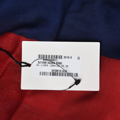 Gucci X SEGA Silk Modal Web GUCCY Scarf Ivory Blue Red 5 of 5