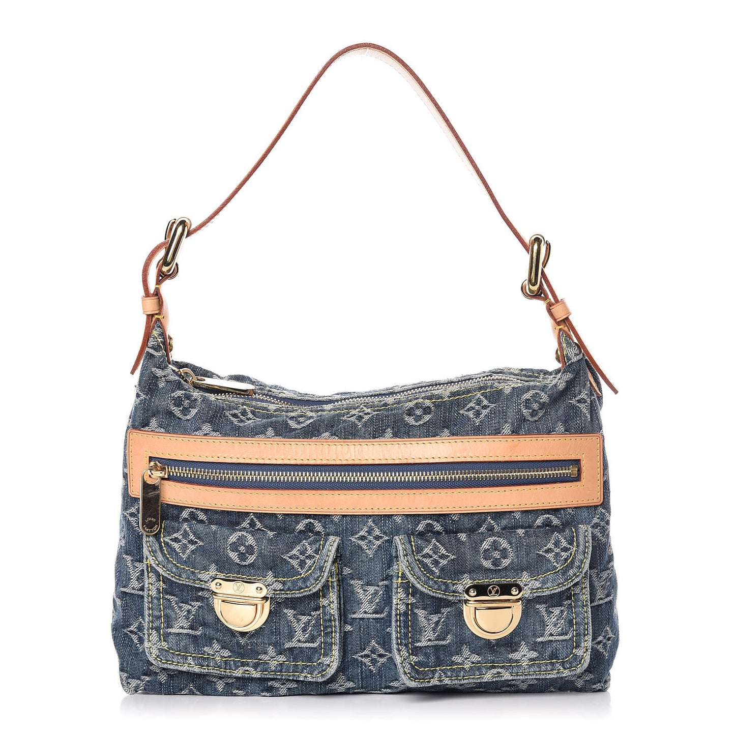 Monogram Denim Baggy PM Blue