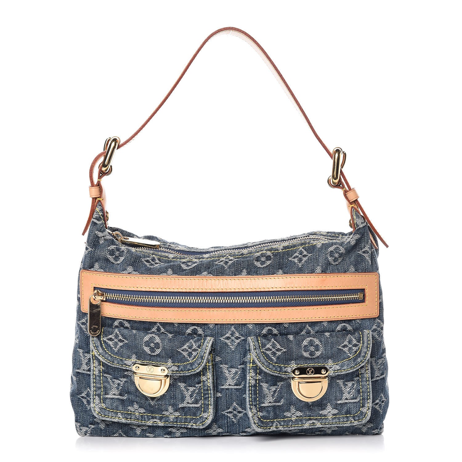 Louis Vuitton Monogram Denim Baggy PM Blue 1 of 12