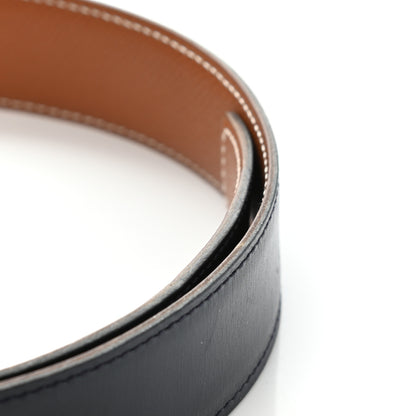 Hermes Box Courchevel 32mm Belt Strap 75 Black Gold 6 of 8