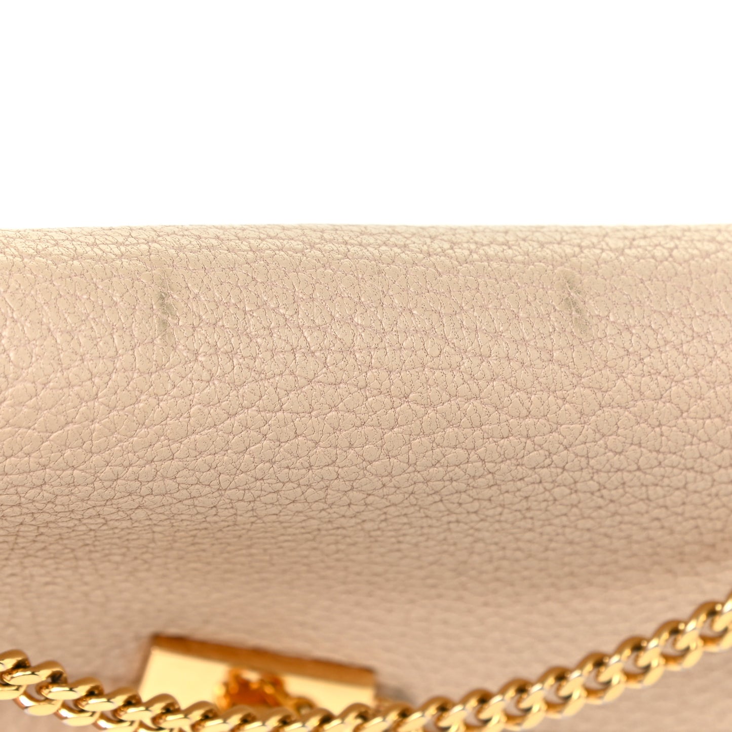 Grained Lambskin Mini Drew Shoulder Bag Abstract White