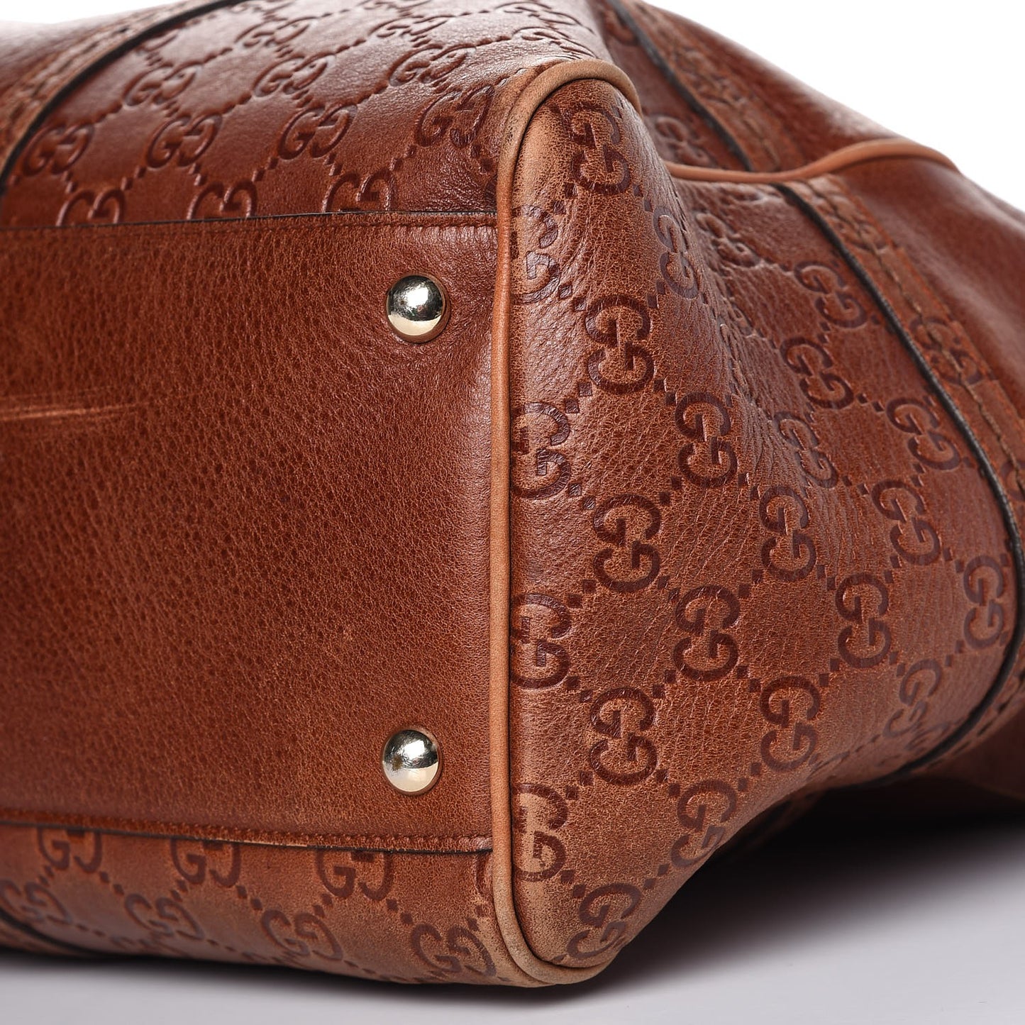 Guccissima Trim Large Signoria Tote Brown