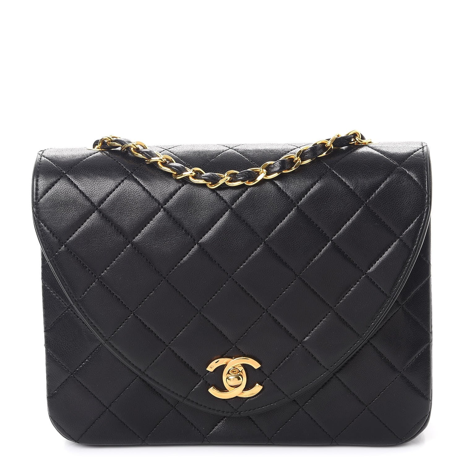 Chanel Lambskin Quilted Small Single Flap Black 1 of 8
