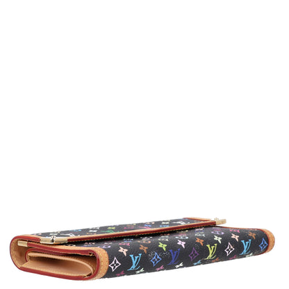 Louis Vuitton Monogram Multicolor Porte Tresor International Wallet Black 4 of 10