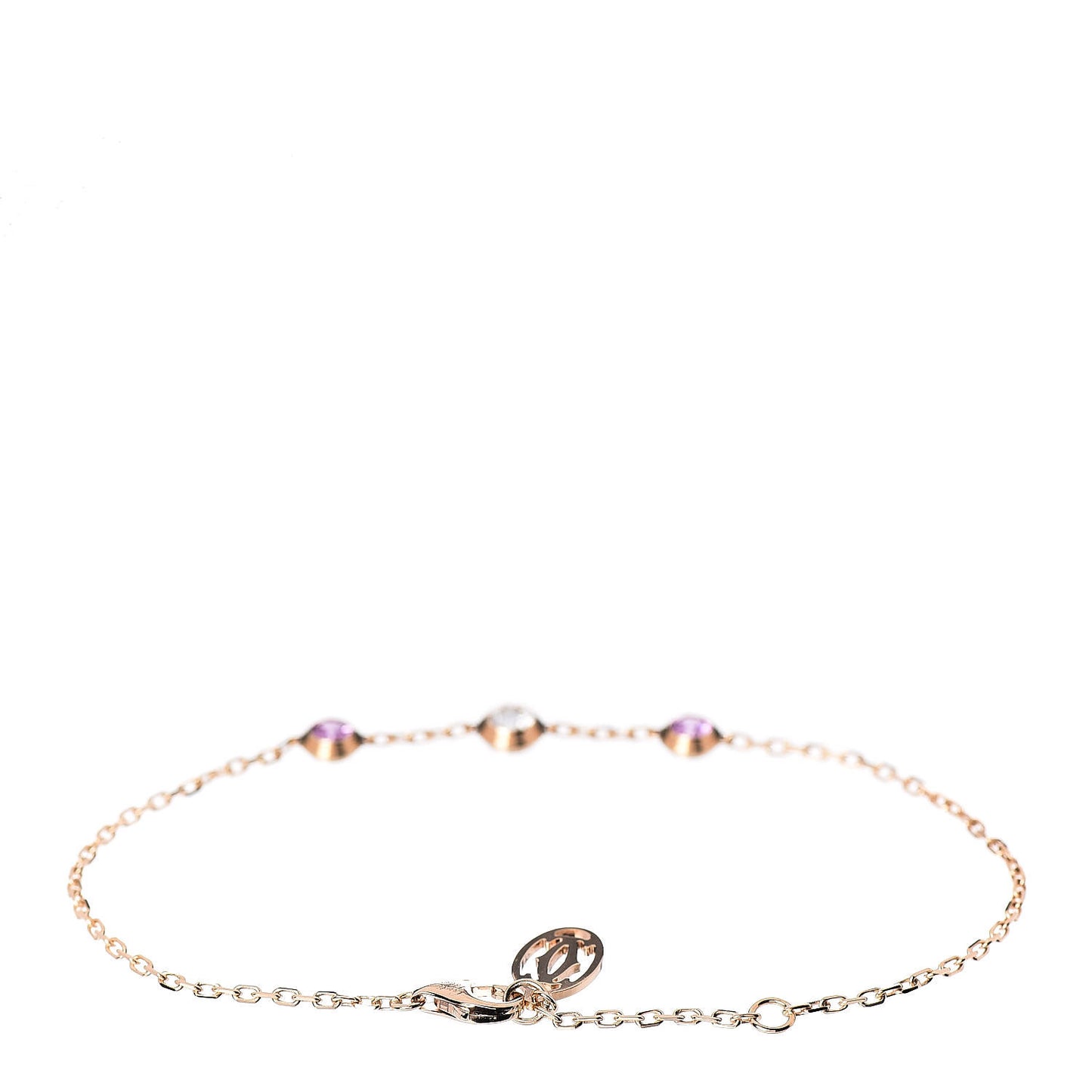 18K Pink Gold Diamond Pink Sapphire D'Amour Bracelet